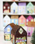 FORHÅNDSBESTILL - Julekalender med 24 hus og 48 sjokoladebiter